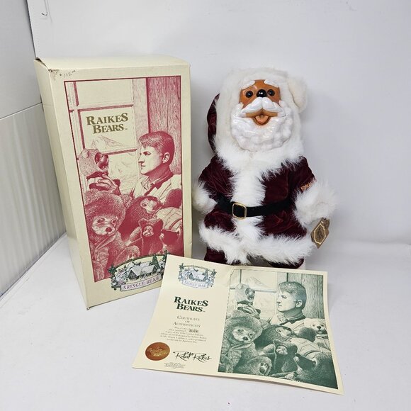 Raikes Bears 15" Kringle Bear Santa Christmas Bear. Boxed Numbered 4066/5000 COA - Picture 1 of 13